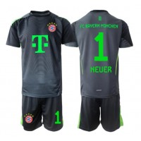 Fotballdrakt Barn Bayern Munich Manuel Neuer #1 Keeper Bortedraktsett 2025-26 Kortermet (+ Korte bukser)
